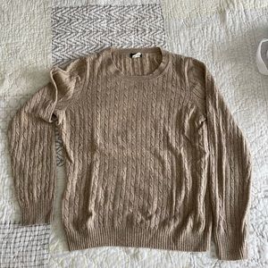 J. Crew Cableknit Crewneck Sweater